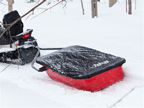 enclosed pull behind sled for snowmobile